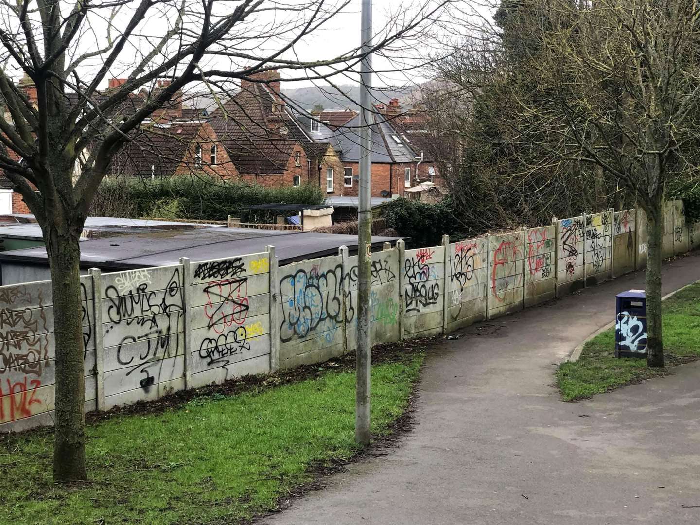 The graffiti has been spotted on public spaces, private property and even churches