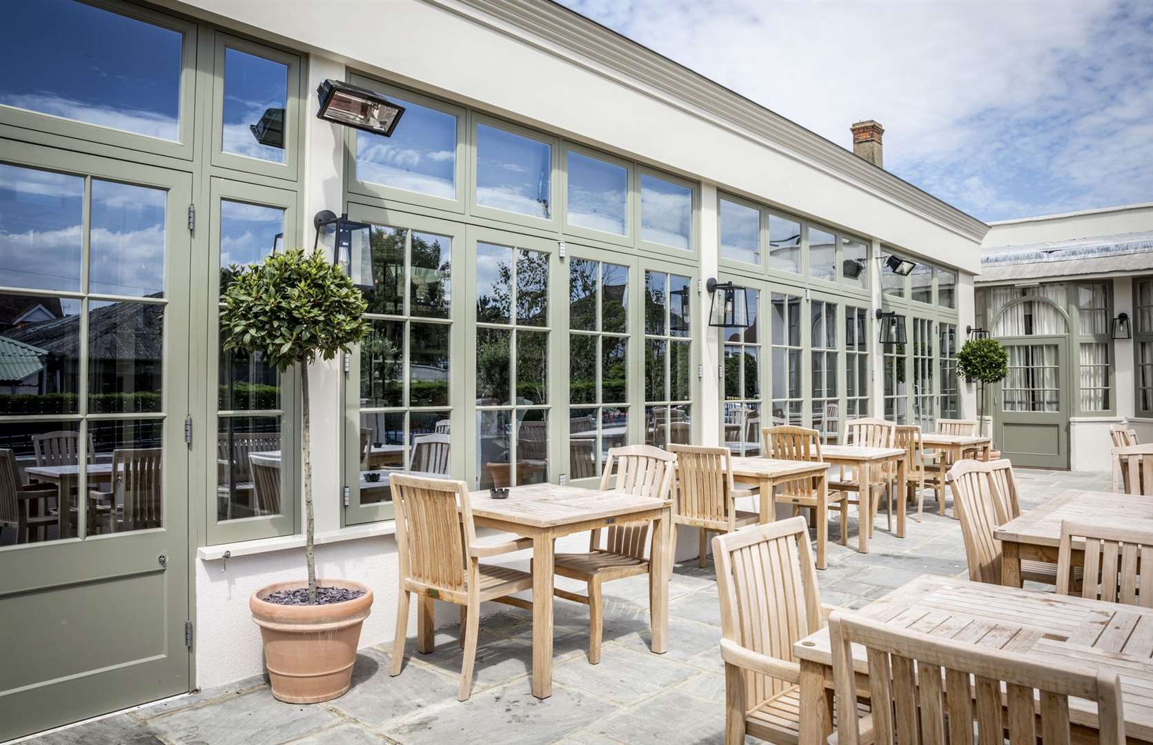 The outside seating area at The Marine Hotel Pic: Shepherd Neame