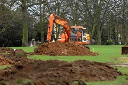 Archaeologists will now inspect the 14 trenches that have been dug. Picture: BARRY GOODWIN