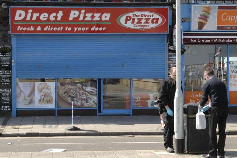 Man is thought to have been in Direct Pizza before the attack