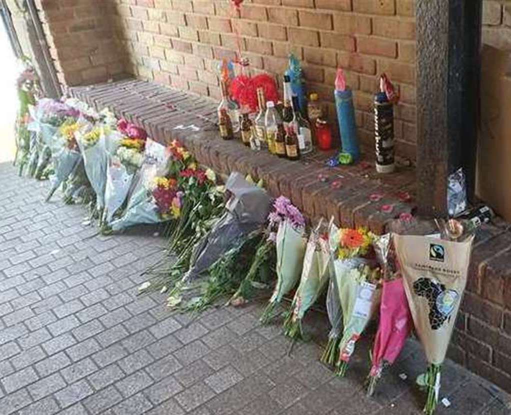 Tributes were left to the 18-year-old in an alleyway off Dartford High Street