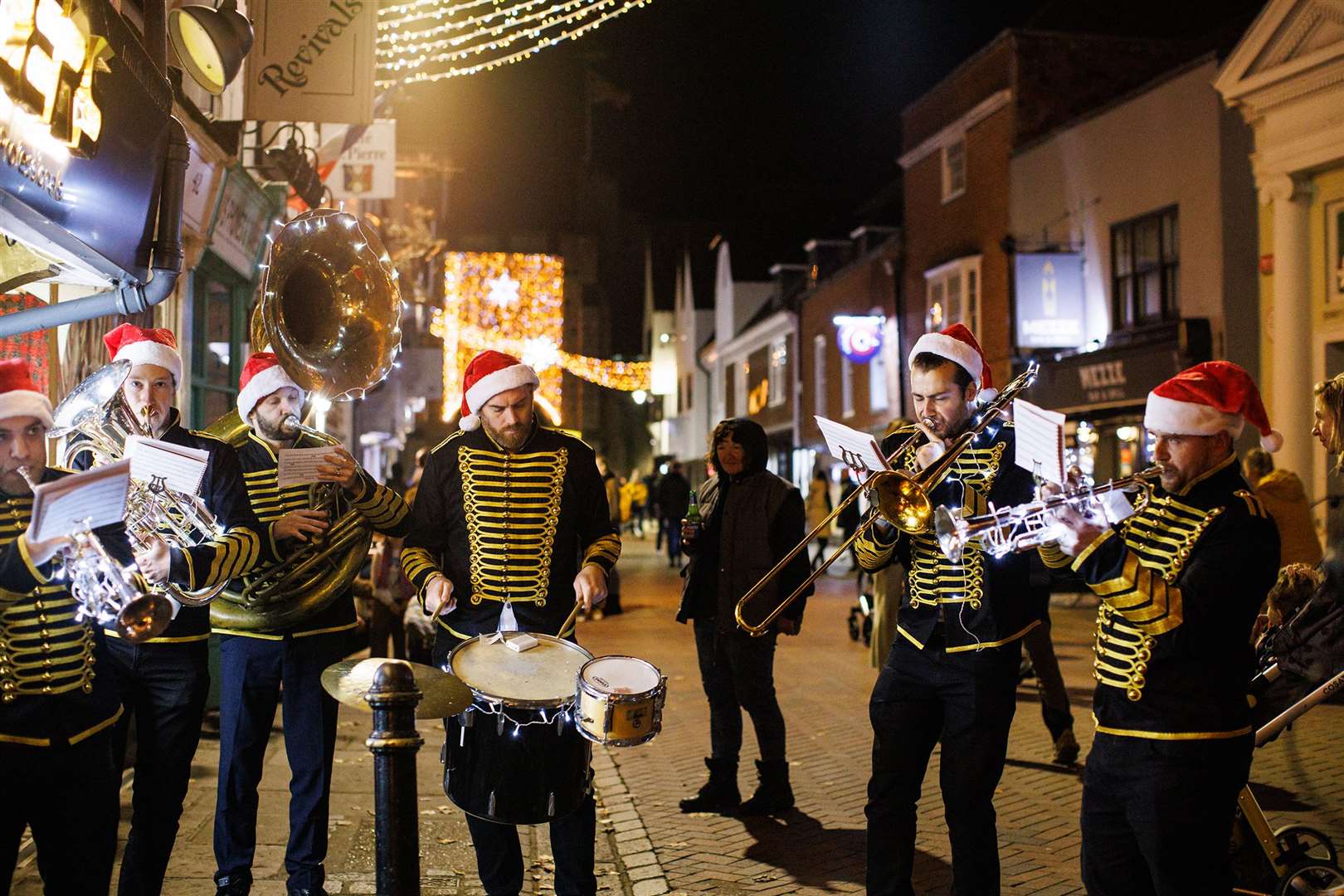 A band provided festive music. Picture: Canterbury BID/Matt Wilson