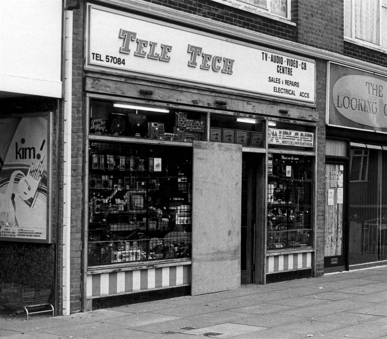 Tele Tech in Leander Drive, Gravesend, was ram-raided in November 1982