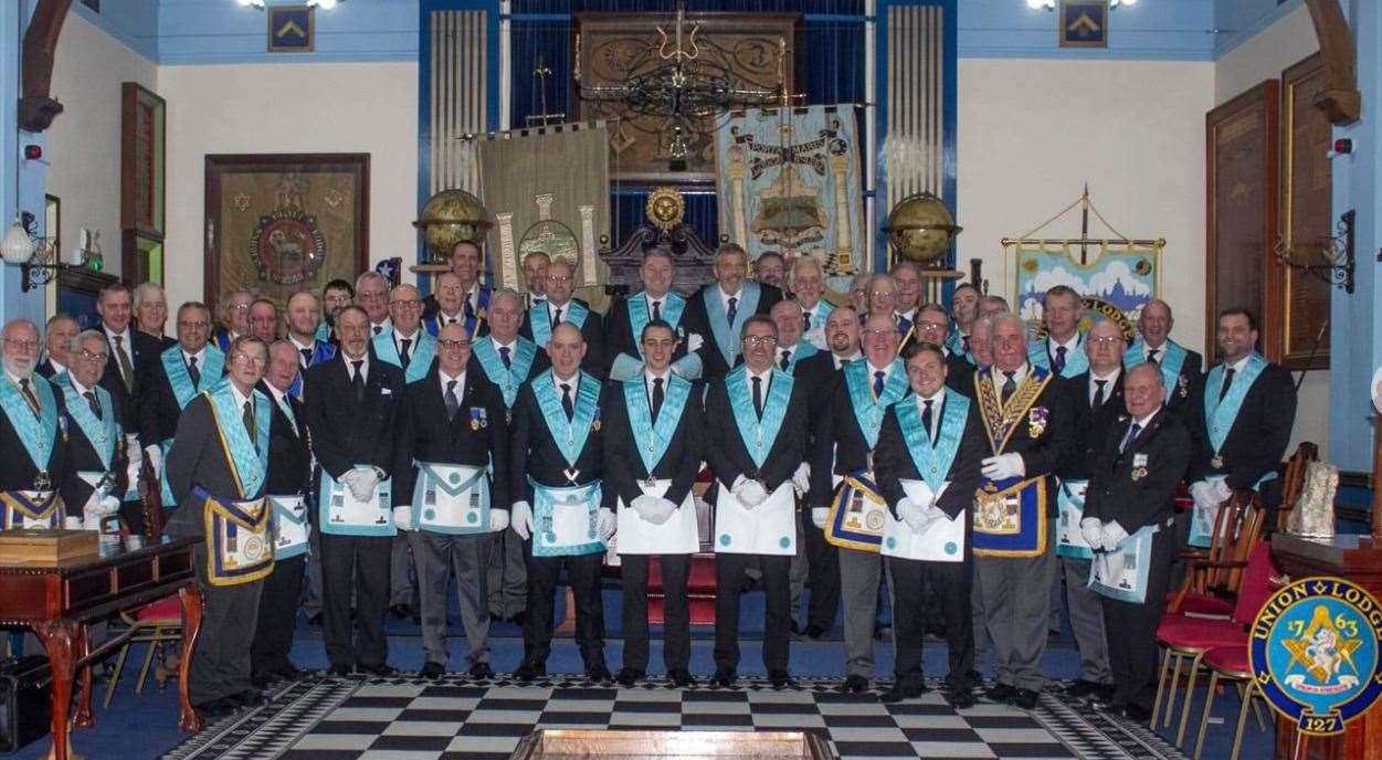 Freemasons at Union Lodge in Margate Pic: Steve Wyatt