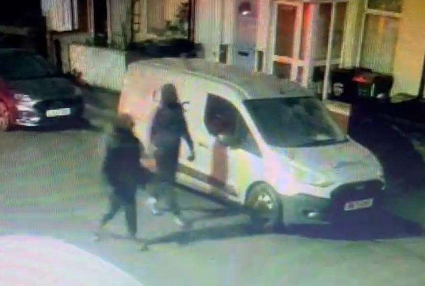 The "headlight hackers" who stole Kaye Milne's car in Dartford. Picture: Kaye Milne