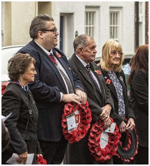 Queenborough Remembrance Sunday with Cllr Cameron Beart. Picture: Henry Slack