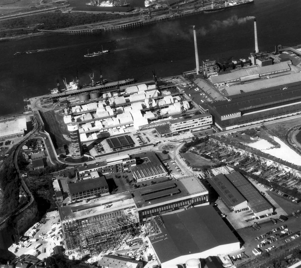 Bowater-Scott paper mill pictured in October 1973