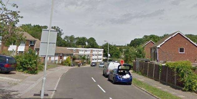 Long Meadow Way, Canterbury, where the early morning raid took place. Picture Google (3934185)