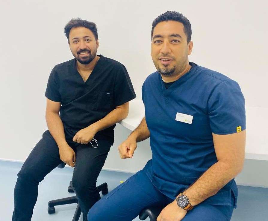 Faisal Ayyad (left) and Roshan Pathil (right) are both dental therapists at the dental practice on Sheppey