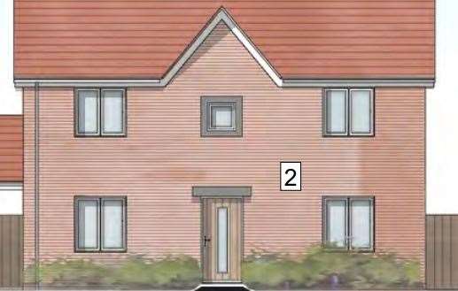 The design of one of the homes planned for the site