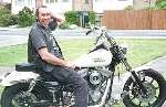 VICTIM: Nigel Boreham on his Harley-Davidson