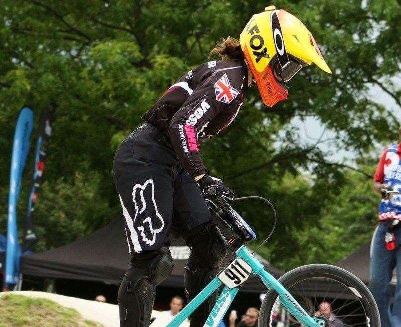 Bethany Shriever in action at the Cyclopark. Picture: Cyclopark