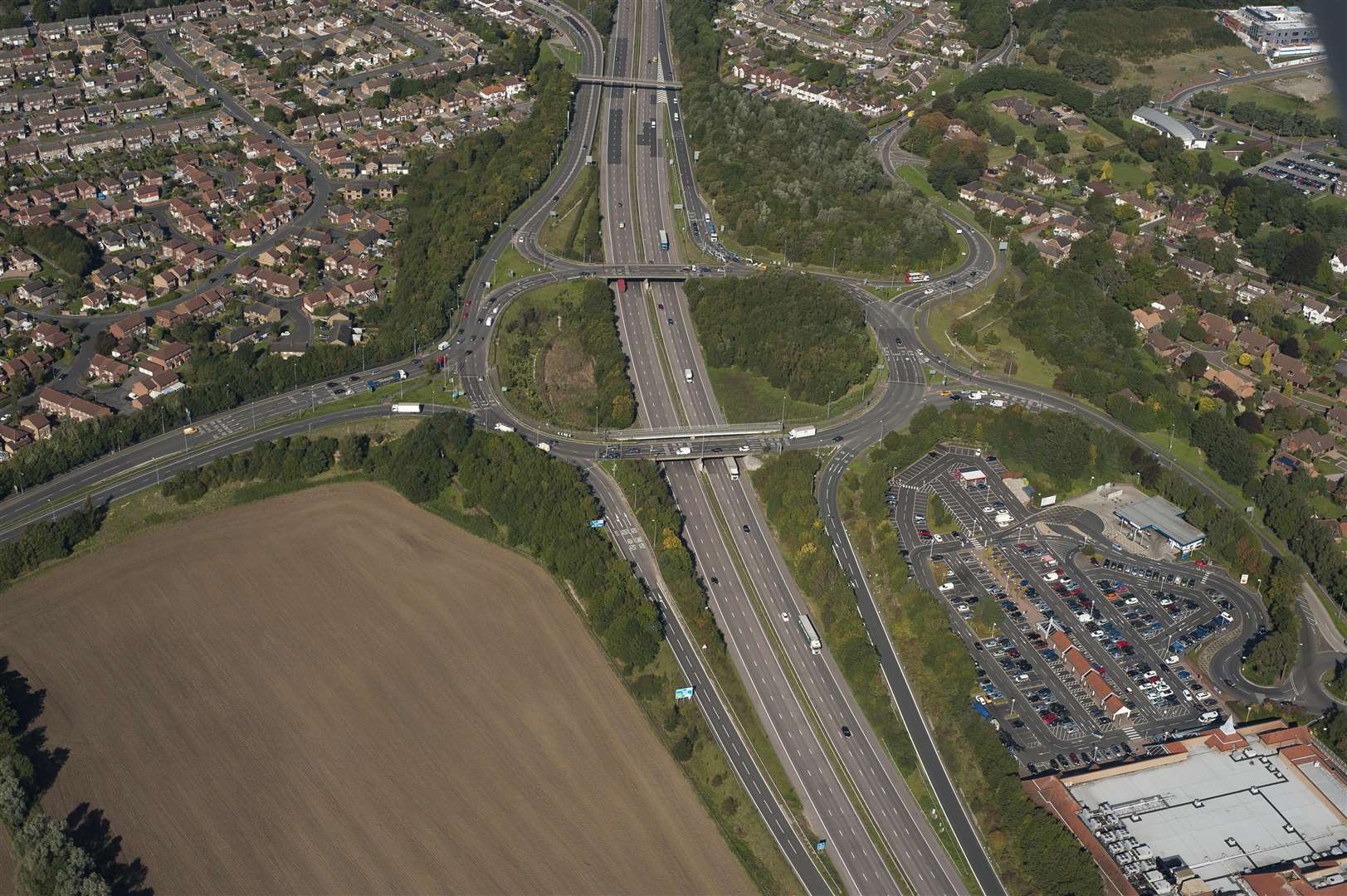 Junction 10 roundabout. Credit: Ady Kerry (889420)