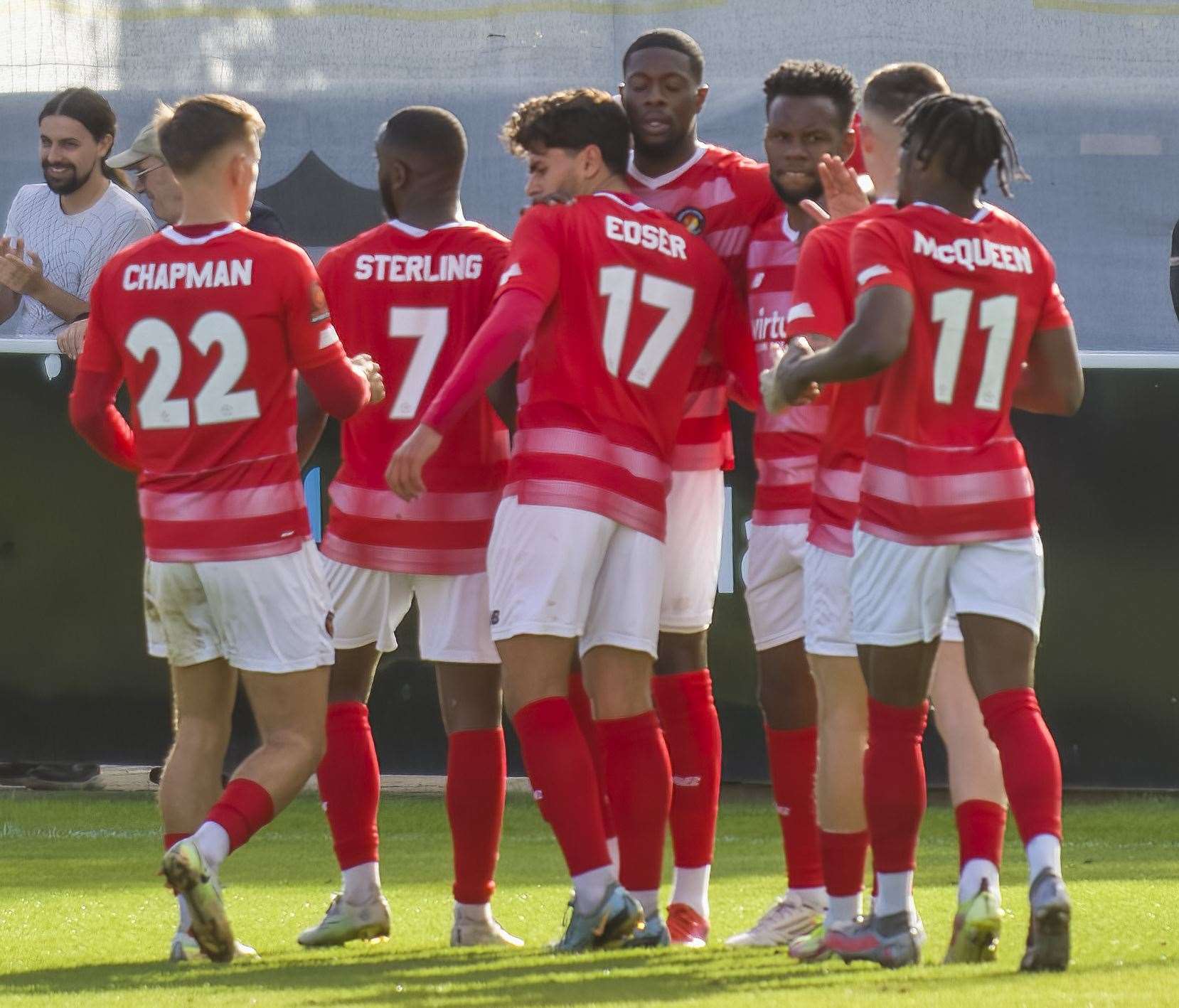 Ebbsfleet were too good for Hanwell Town on Saturday - despite several changes in personnel from boss Dennis Kutrieb. Picture: Ed Miller/EUFC