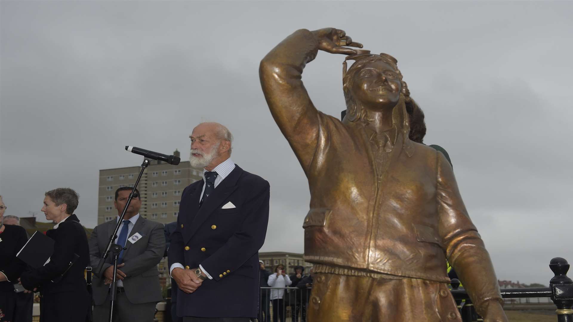 Prince Michael of Kent unveiled the Amy Johnson statue last year