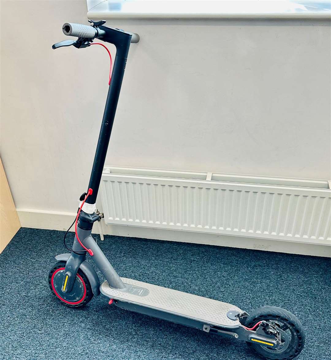 This e-scooter was seized by officers following reports of anti-social behaviour in Twydall. Picture: Kent Police Medway
