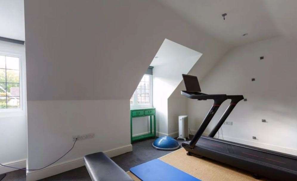 The room above the garage is currently used as a gym Picture: Helen Breeze Property Management