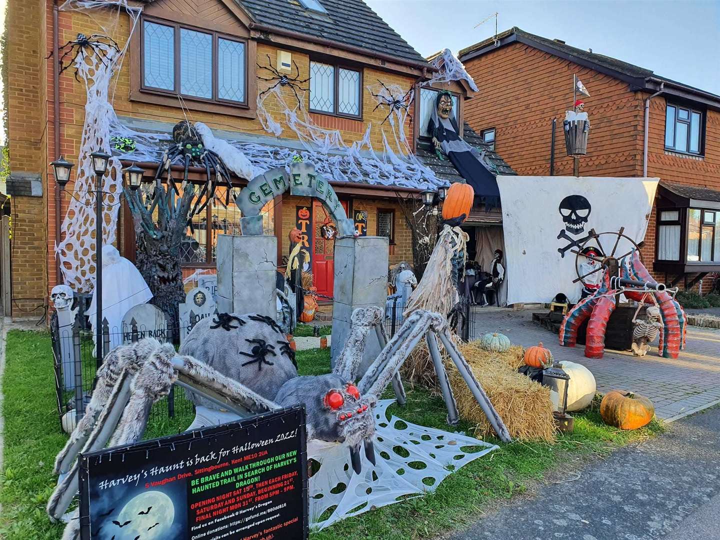 The Stoneham family's Halloween house in Vaughan Drive. Picture: Leighanne Stoneham