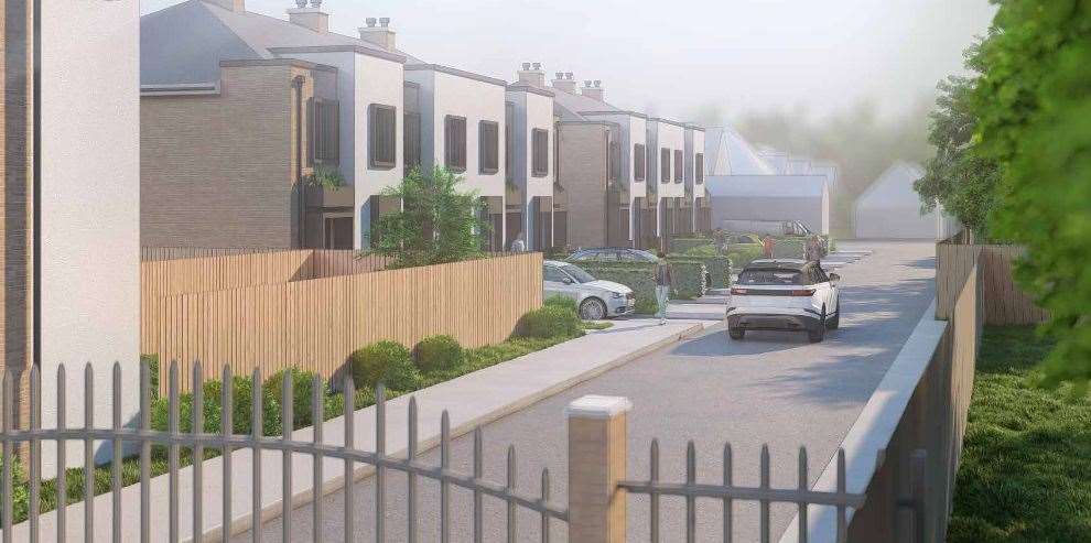 Thirteen new homes in a gated community are proposed to replace vacant care home, Grove Villa, in Deal. Picture: Atelier Architects