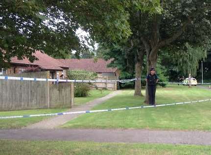 An area has been taped off by police