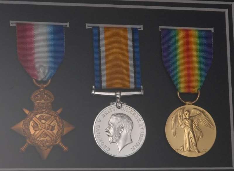 Three First World War medals belonging to his father Arthur Blain were stolen during the burglary. Picture: Kent Police