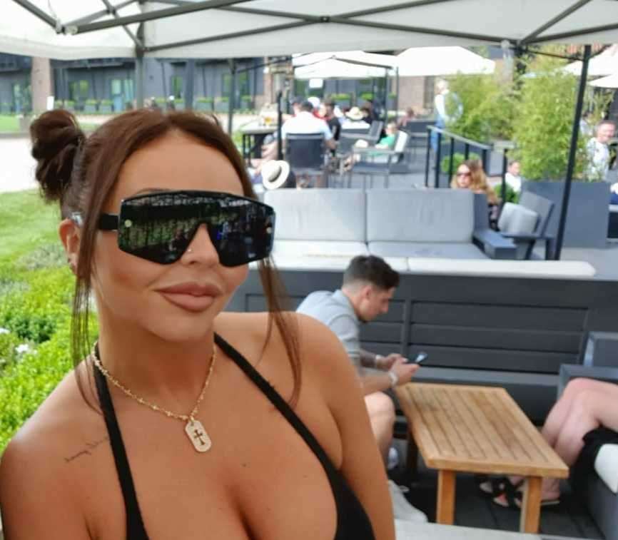 Pop star Jesy Nelson at The Cave Hotel in Boughton, near Faversham