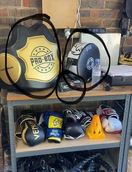 Boxing equipment was missing with Mr Zimmermann checked the garage