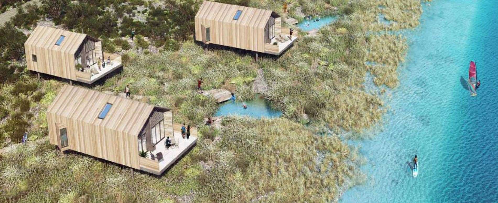 Floating pods will form part of the plans for holiday accommodation at St Andrews Lakes