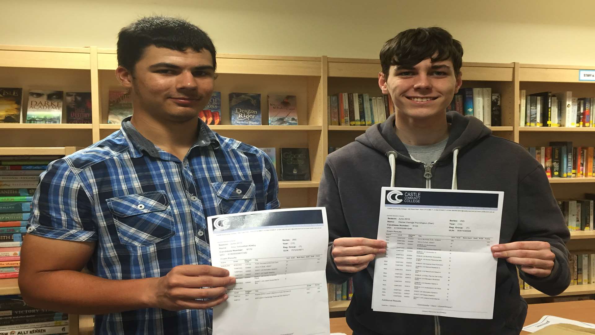 Dan Pennington and Alex Kirkby were happy with their results