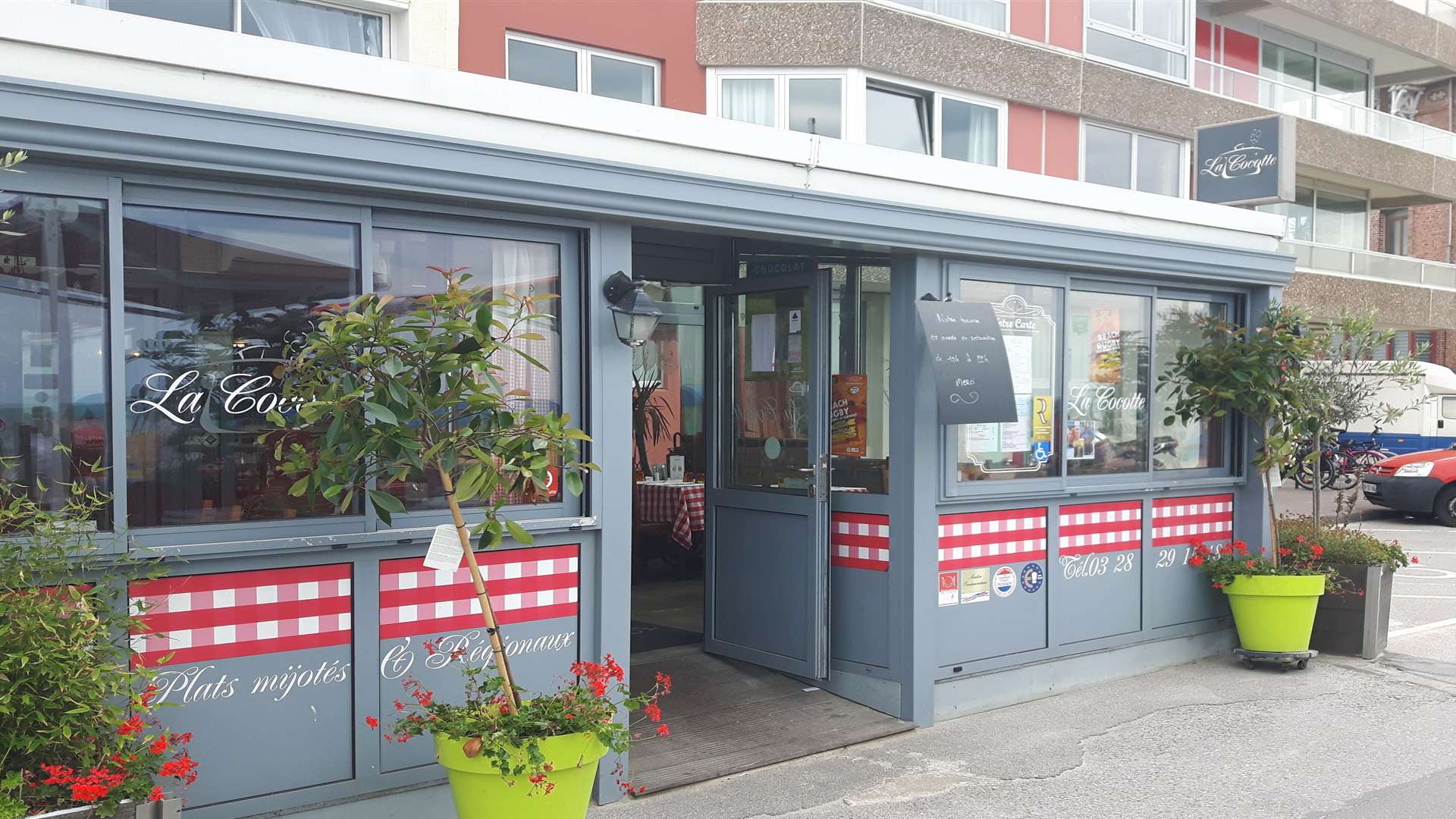 La Cocotte restaurant at Dunkirk seafront.