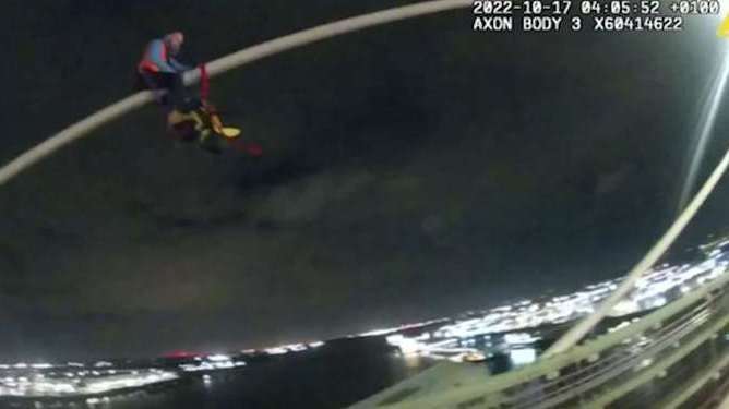 Just Stop Oil protesters Morgan Trowland and Marcus Decker have been sentenced after they scaled a bridge on the Dartford Crossing (Essex Police/PA)