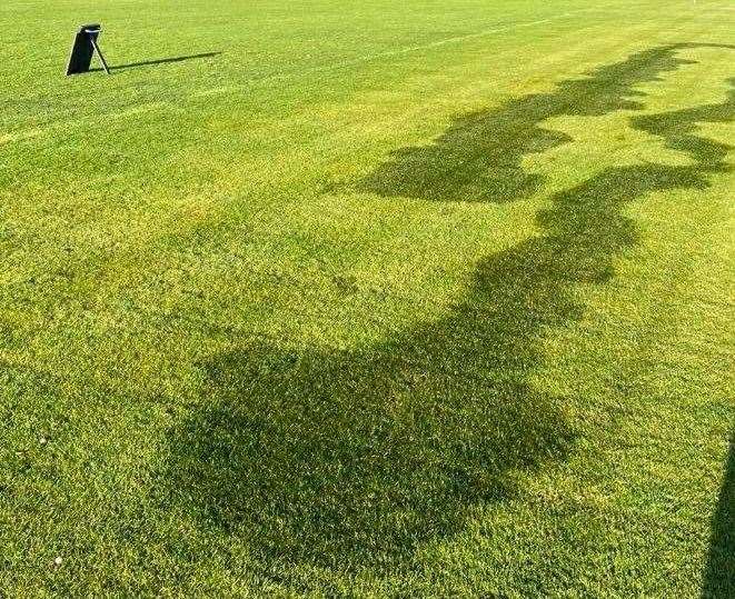 Vandals targeted the pitch at Newington Cricket Club at Bobbing