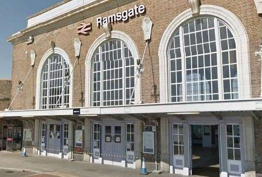 Ramsgate station has seen levels of crime decrease over the past three years. Photo: Google