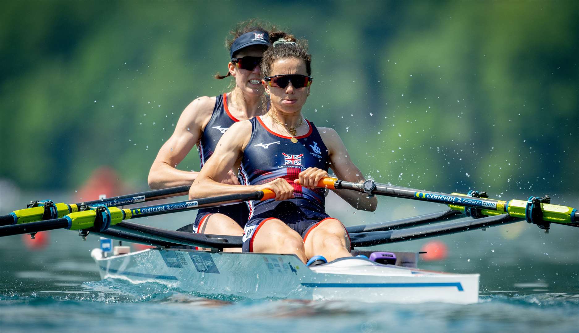 Pembury's Emily Craig teamed up with Imogen Grant to win gold in the lightweight women's doubles sculls at the 2023 European Rowing Championships in Slovenia. Picture: Benedict Tufnell
