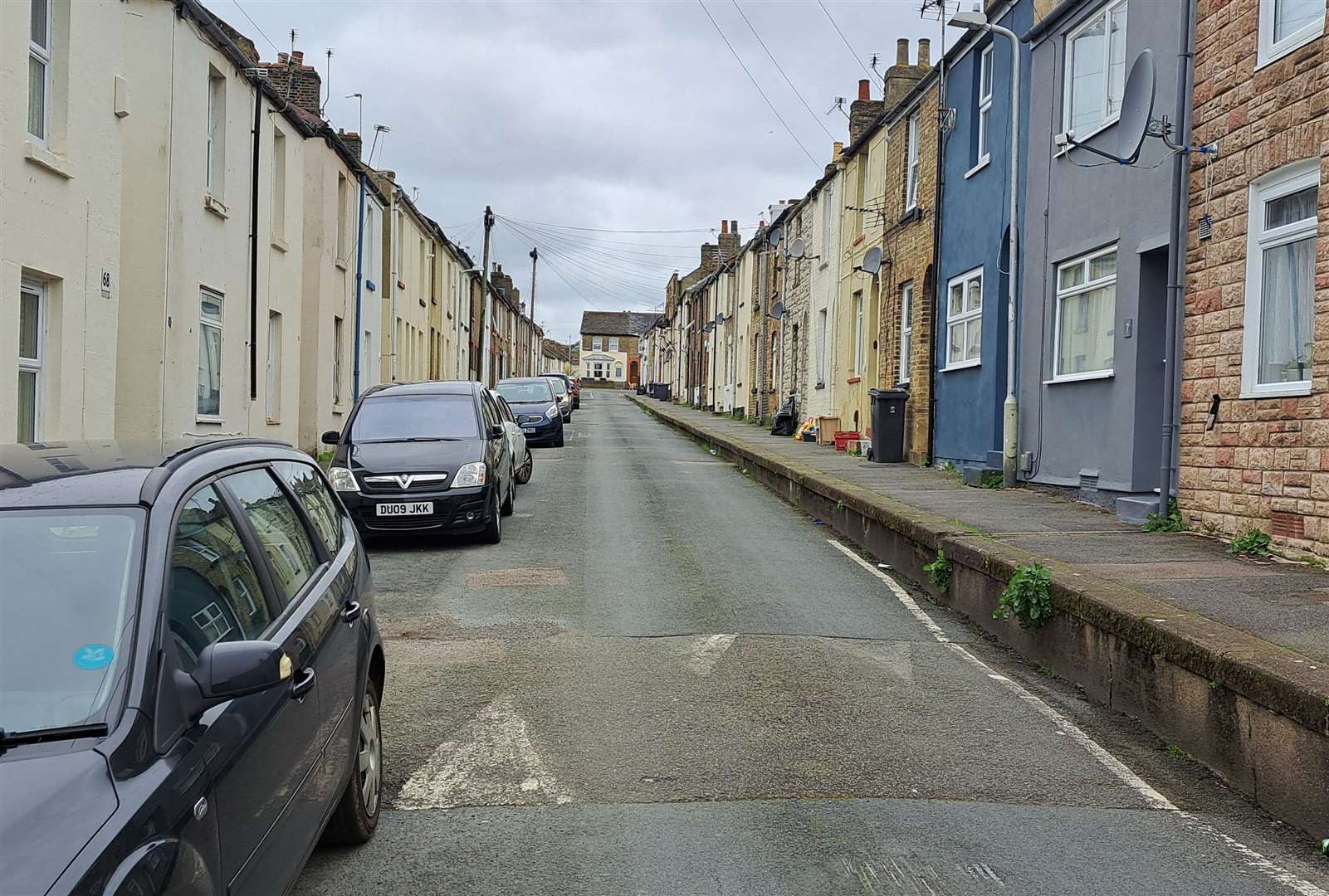 Parking is only on one side of Tower Hamlets Street in Dover