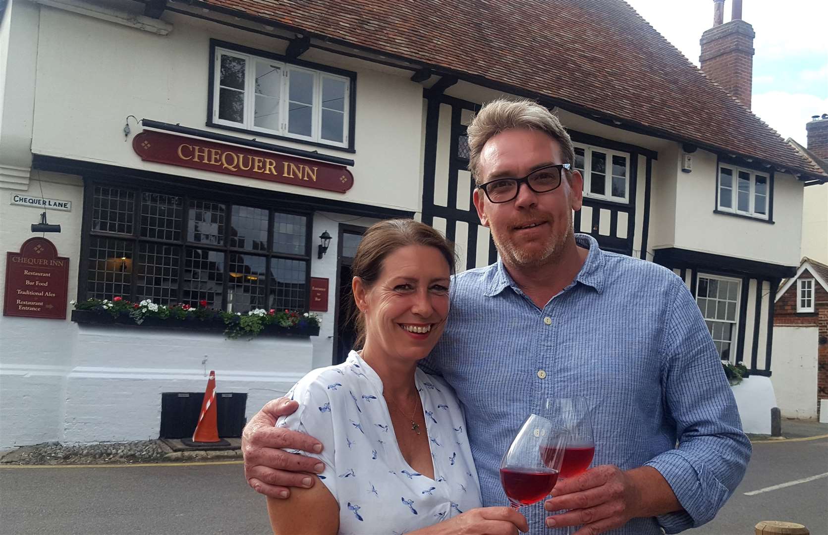Craig and Jan Payten who are the new hosts of the re-opened Chequer Inn at Ash