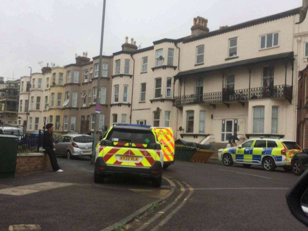 Sweyn Road in Cliftonville, Margate was cordoned off: Picture: Jamie Horton