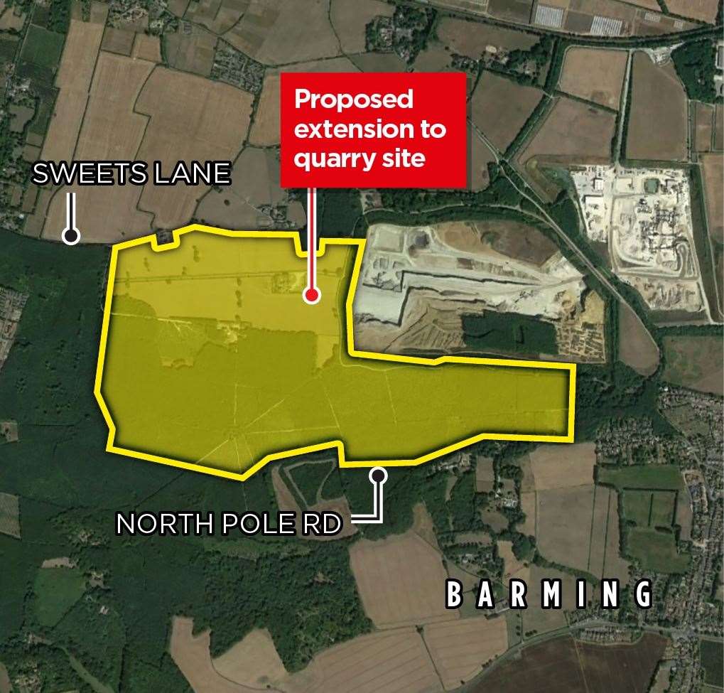 The area of the proposed extension