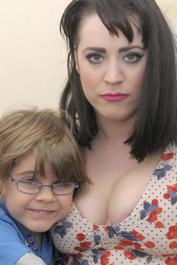 Maidstone mother Suzanne O’Neill with her six-year-old son David Belcher