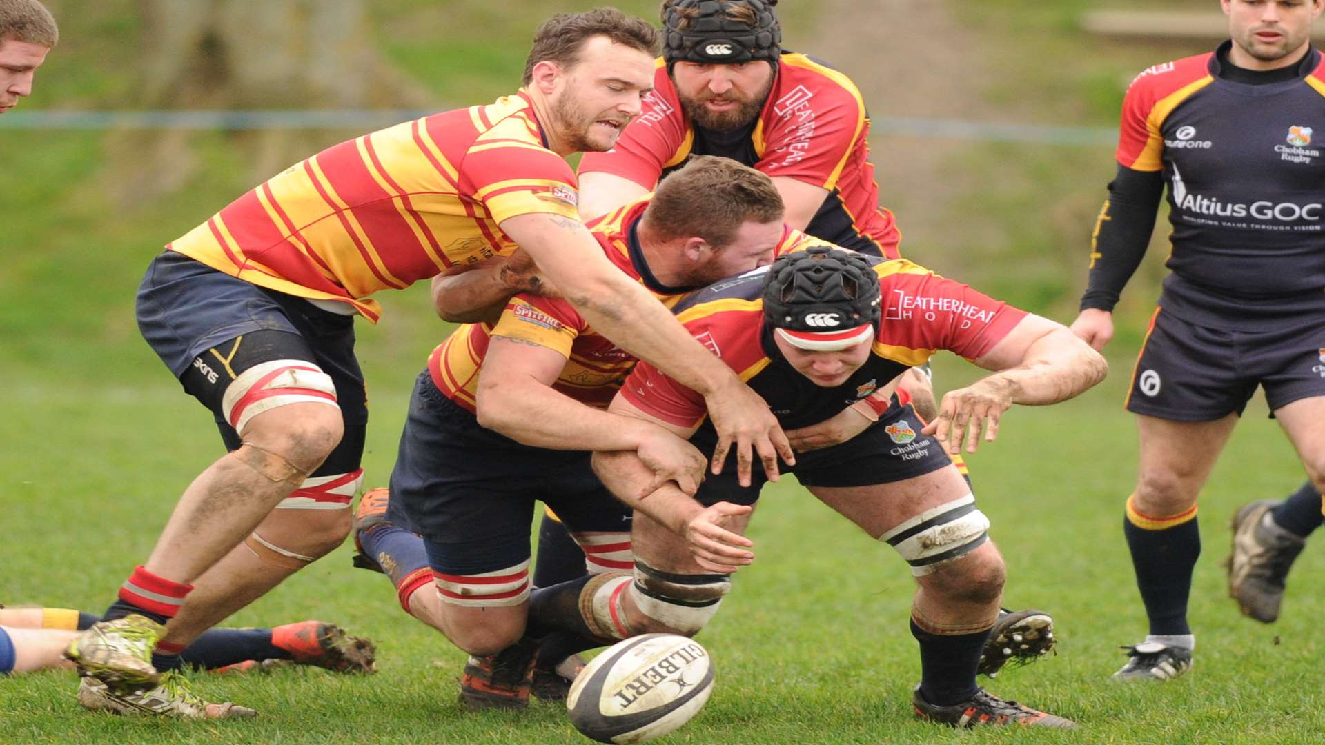 Medway in action against Chobham Picture: Steve Crispe