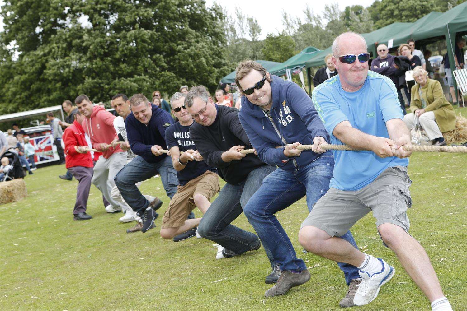 Tug of war is a major event at the annual Weald of Kent Ploughing Match