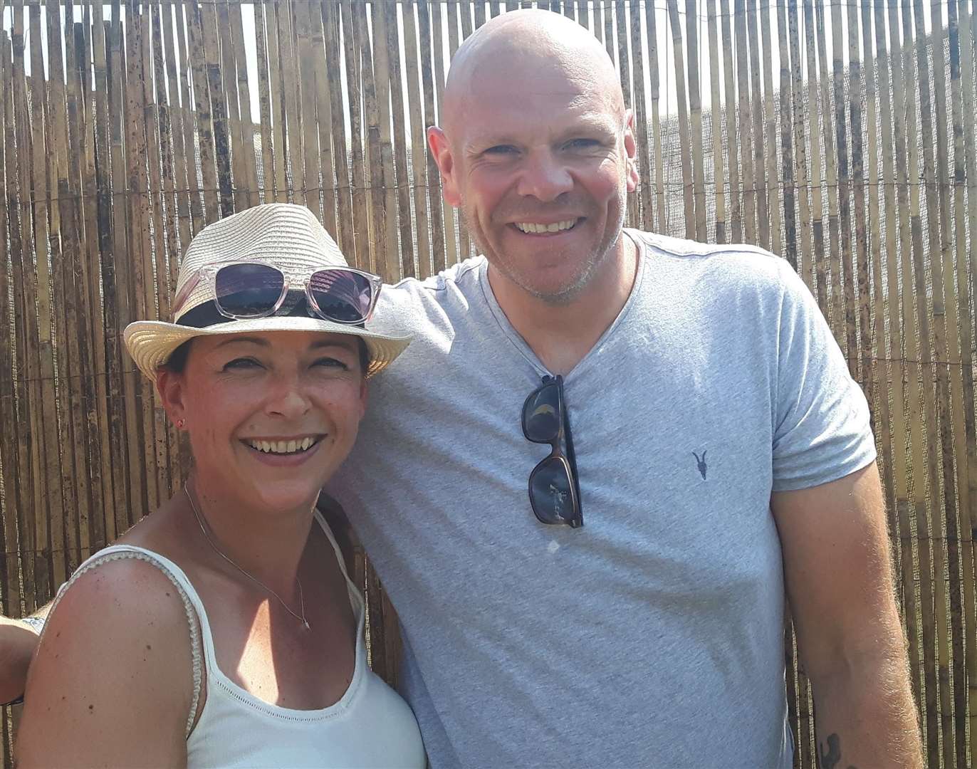 KM news editor Nikki White with chef Tom Kerridge at Pub in the Park, Tunbridge Wells, in July 2018