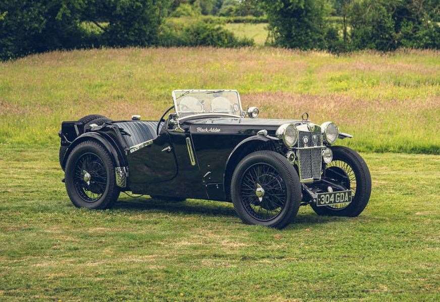 A 1934 MG PA/B Type Supercharged 'Black Adder' Special sold for: £39,938. Image: Silverstone Auctions.