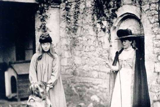 "Queen" and Elsie Palmer at Ightham Mote Picture: National Trust