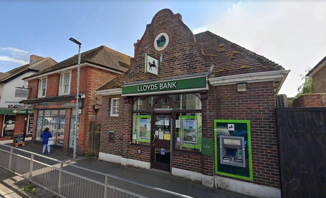 Lloyds Bank is to close its branch in New Romney in November. Picture: Google Street View
