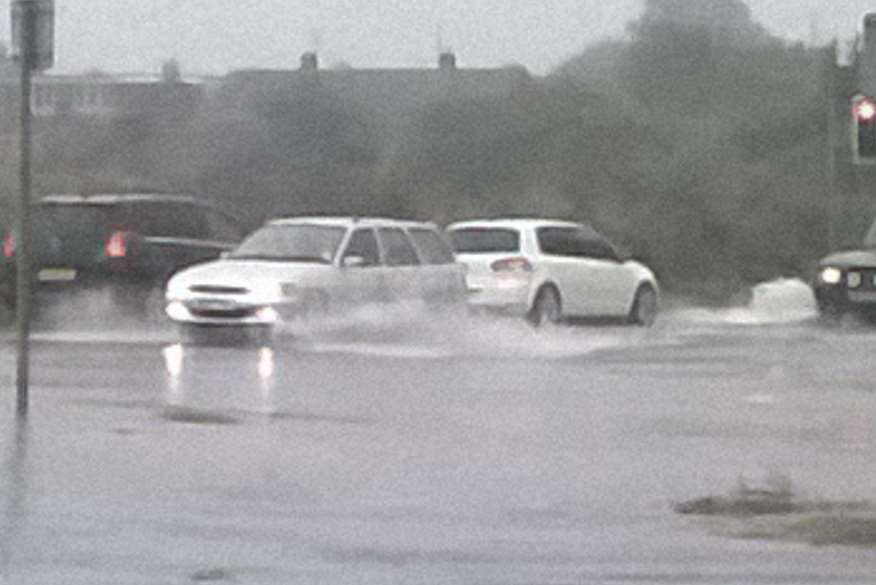 Parts of Sittingbourne were under water after heavy downpours