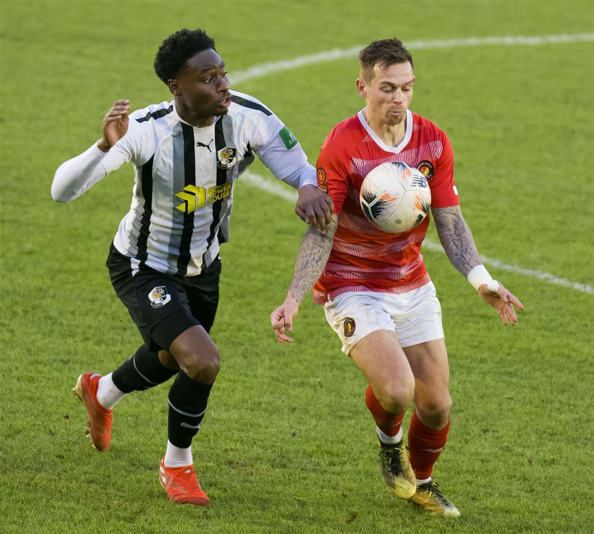 Dartford's Jordan Wynter is impressing on the field and in the studio. Picture: Ed Miller/EUFC