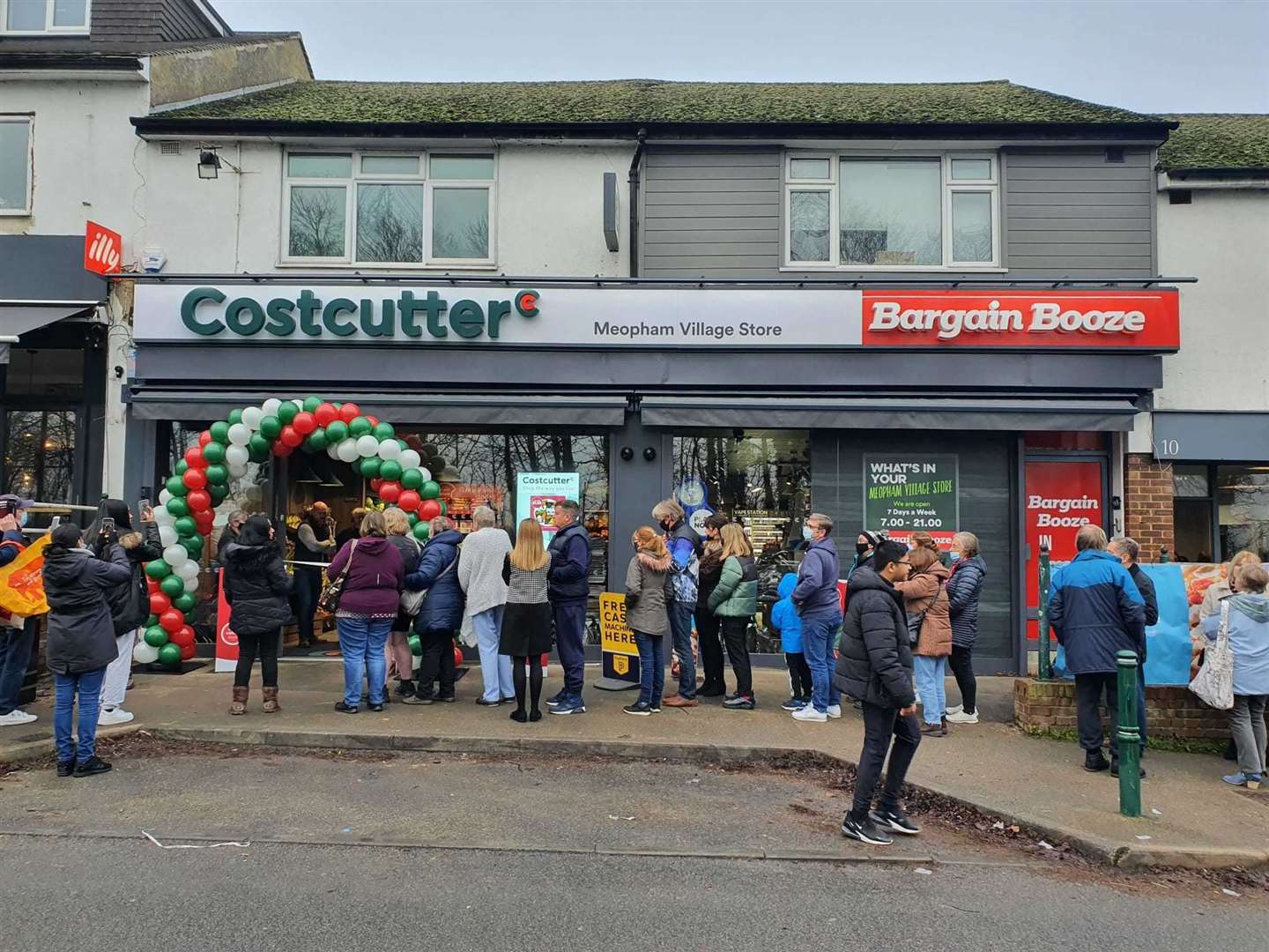 People were queuing outside to get a first glimpse of the new store