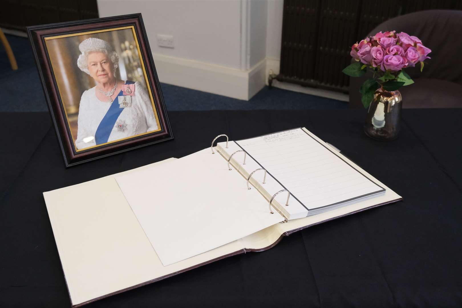 The book of condolence for the Queen at County Hall in Maidstone