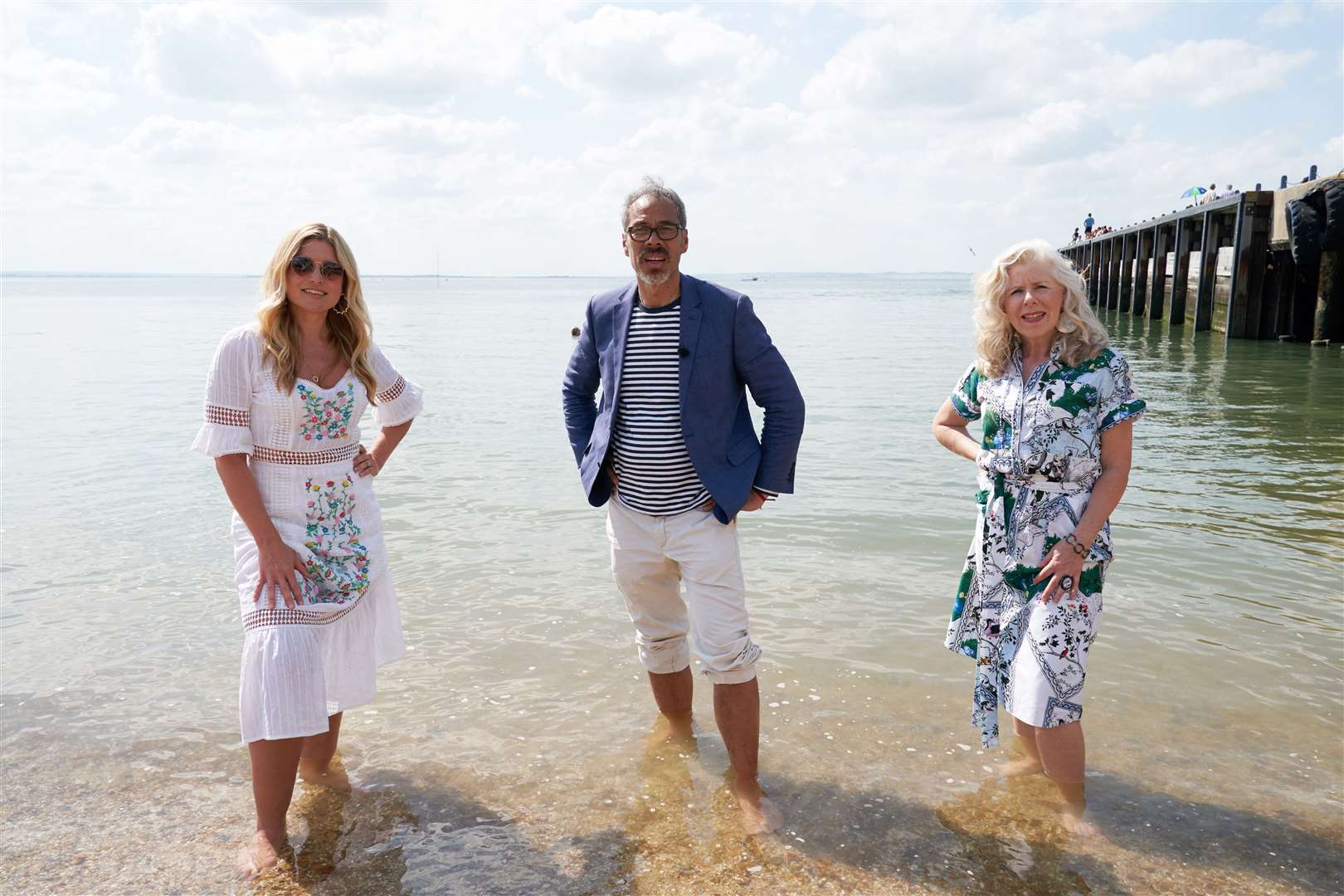 Kate Bryan, Tai Shan Schierenberg and Kathleen Soriano are the judges on Landscape Artist of the Year. Picture: Sky Arts